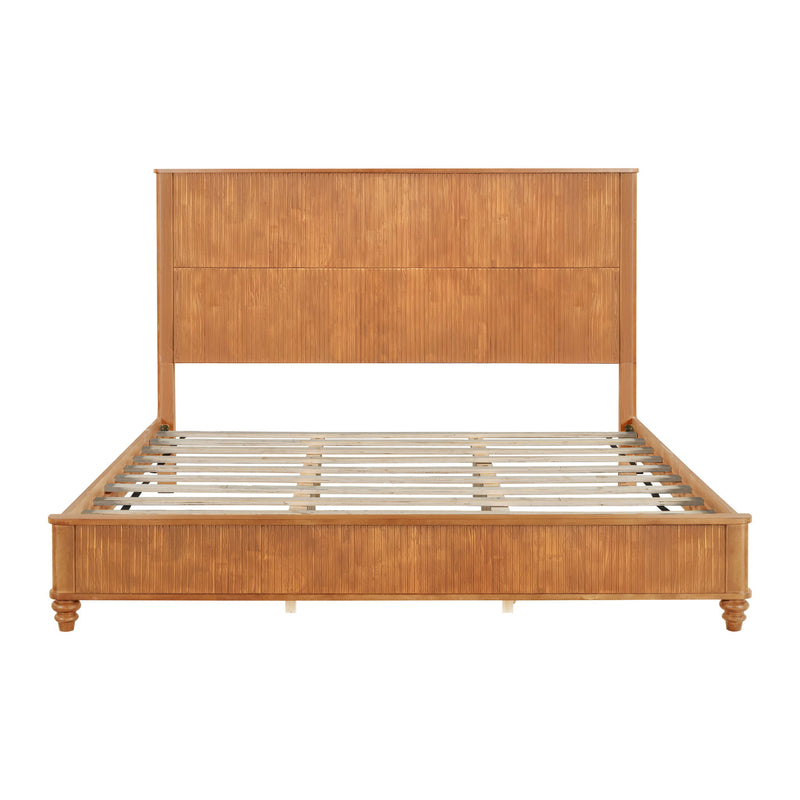 Platform Bed Frame & Tall Headboard