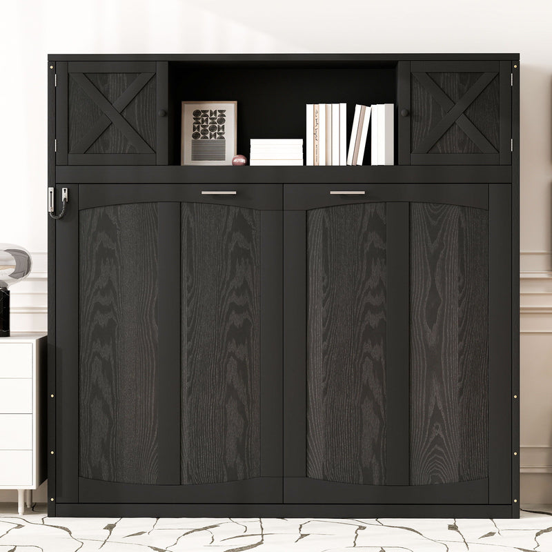 Murphy Bed With Storage Cabinets