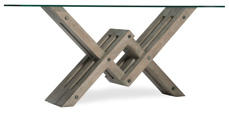 Affinity - Glass Top Accent Console - Gray