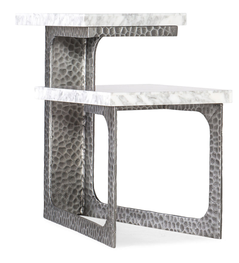 Melange - Georgie Side Table - Pearl Silver