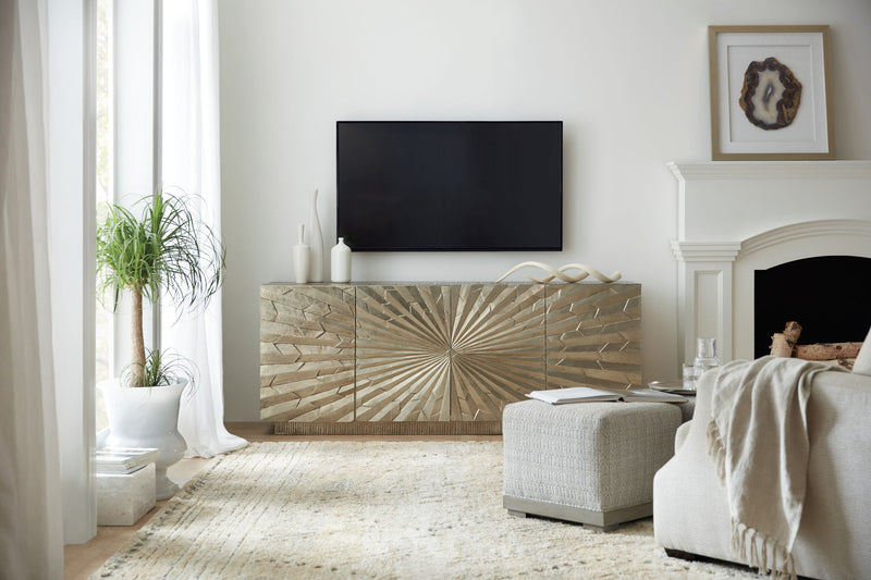 Home Accent - 78" Big Bang Entertainment Console - Pearl Silver