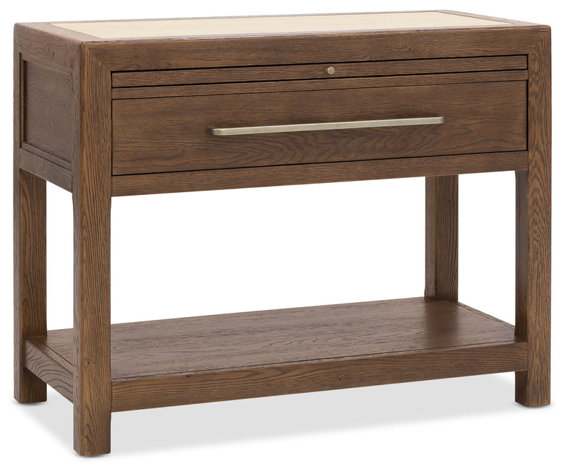 Driftwood - One-Drawer Nightstand With Stone