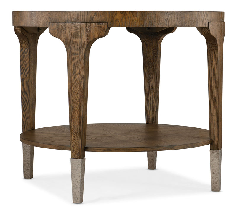 Chapman - Round Side Table - Medium Brown