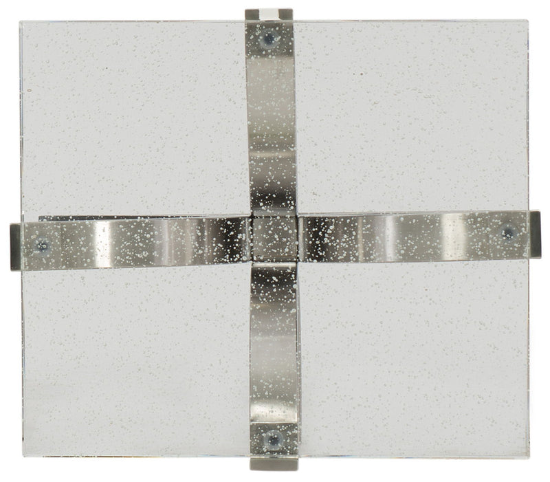 Home Accent - Bubble Glass Accent Table - Pearl Silver