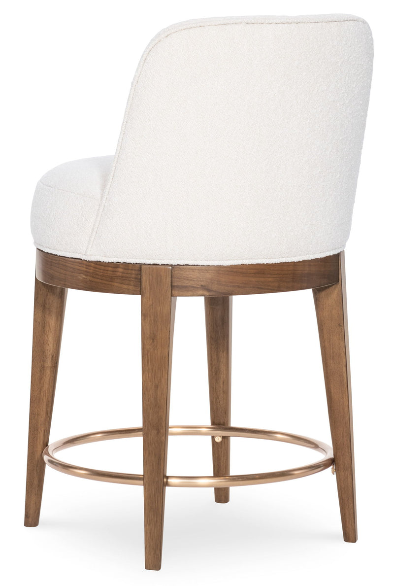 Eleana - Counter Stool - Beige / Dark Brown