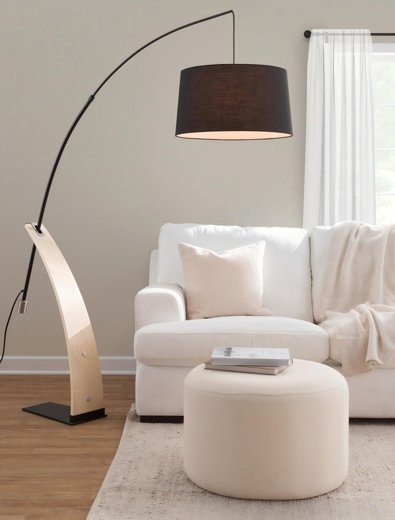Robyn - Floor Lamp - Natural / Black