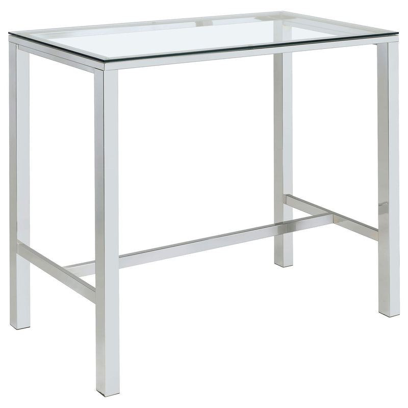 Garbo - 5 Piece Bar Set With Stools - Chrome