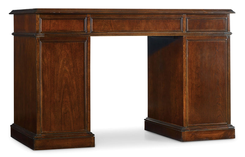 Home Office - Hole Desk Bow Front - Dark Brown