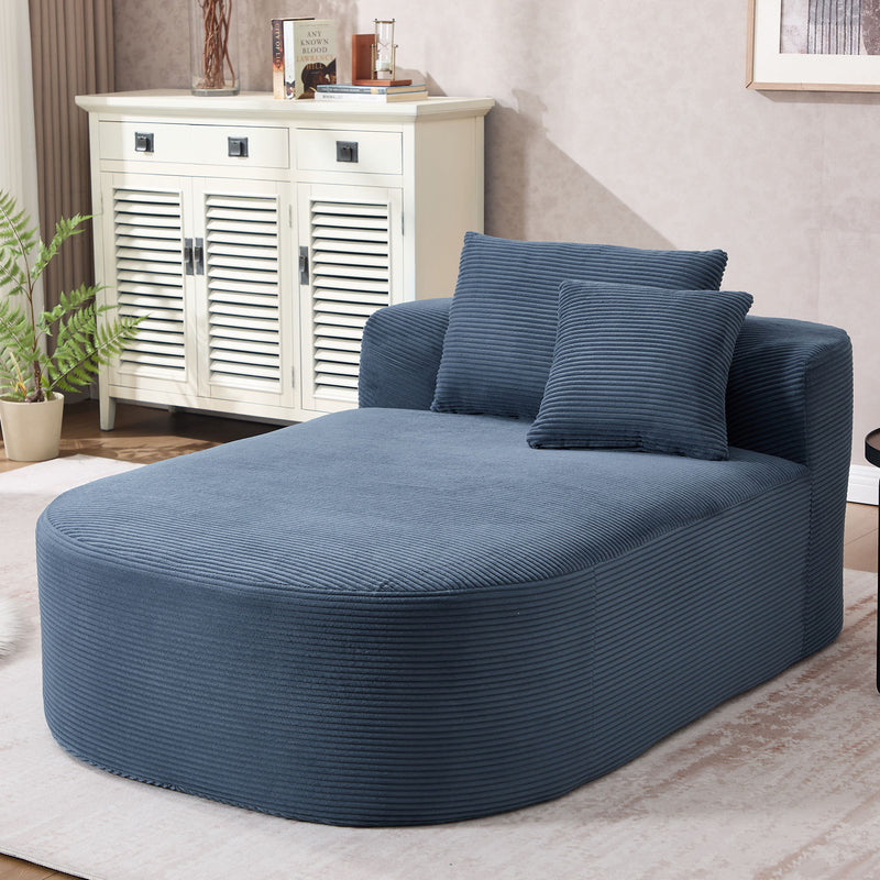 Oversized Chaise Lounge Sofa Bed With Deep Seat And Soft Pillows