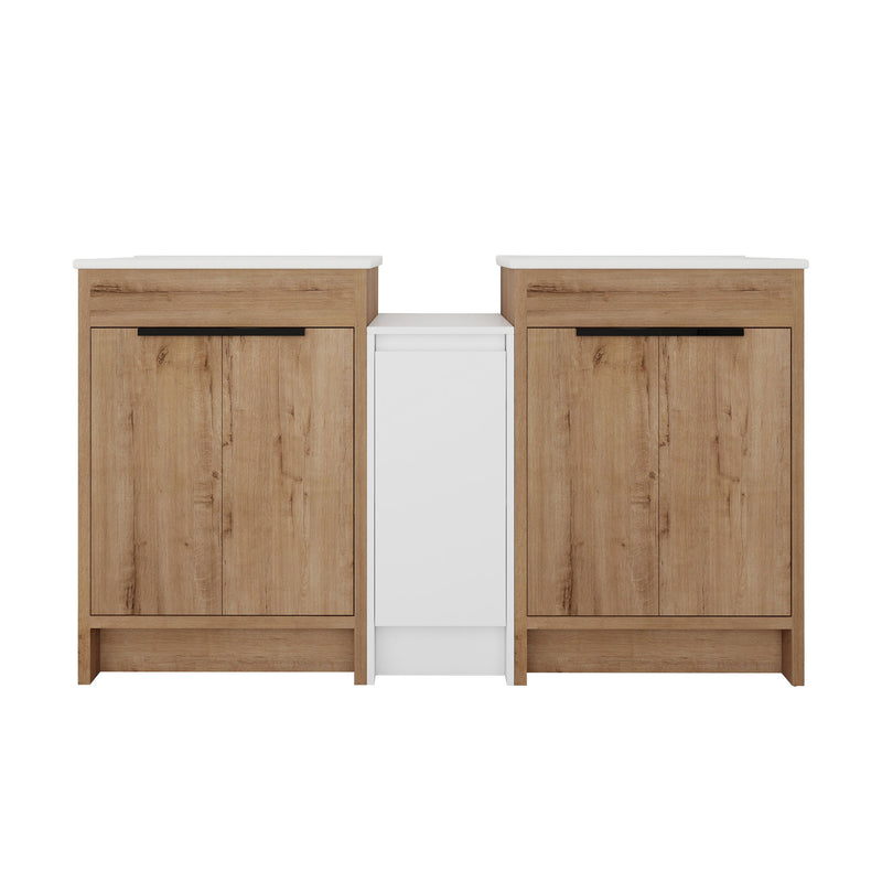 Freestanding Bathroom Vanity & Sink, Storage Cabinets, Soft Closing Doors