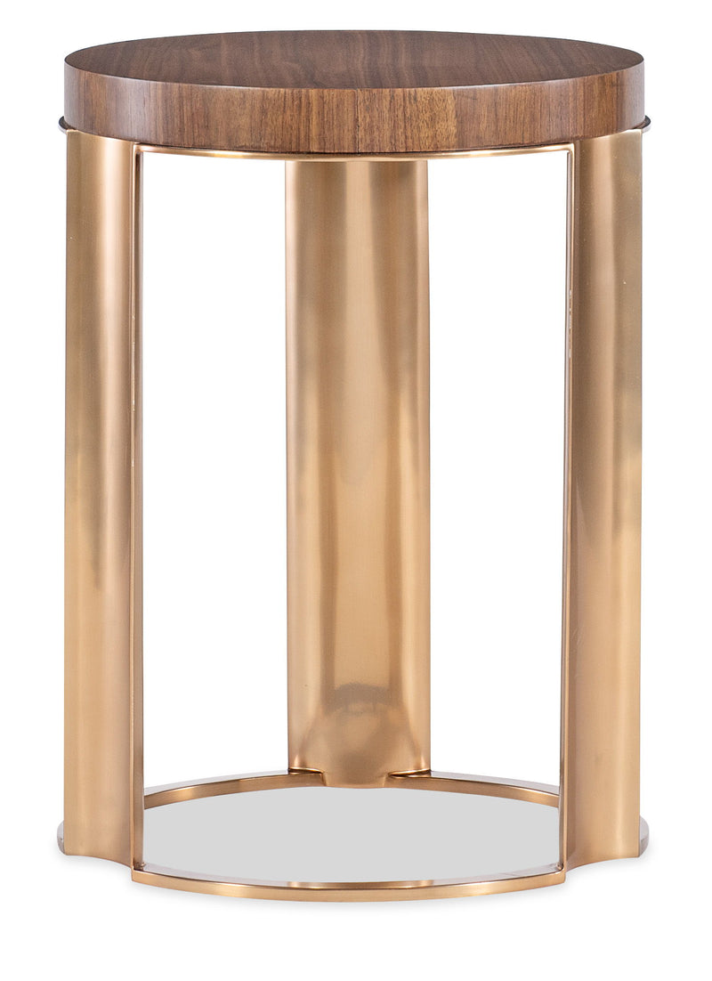 Eleana - Accent Table - Medium Wood / Gold