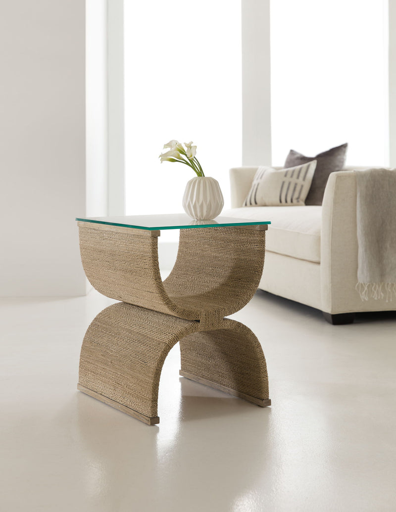 Melange - Lenny Woven End Table - Light Brown