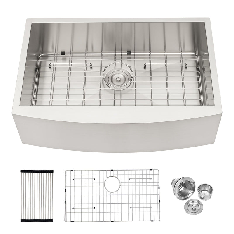 Farmhouse Kitchen Sink Stainless Steel Apron Front