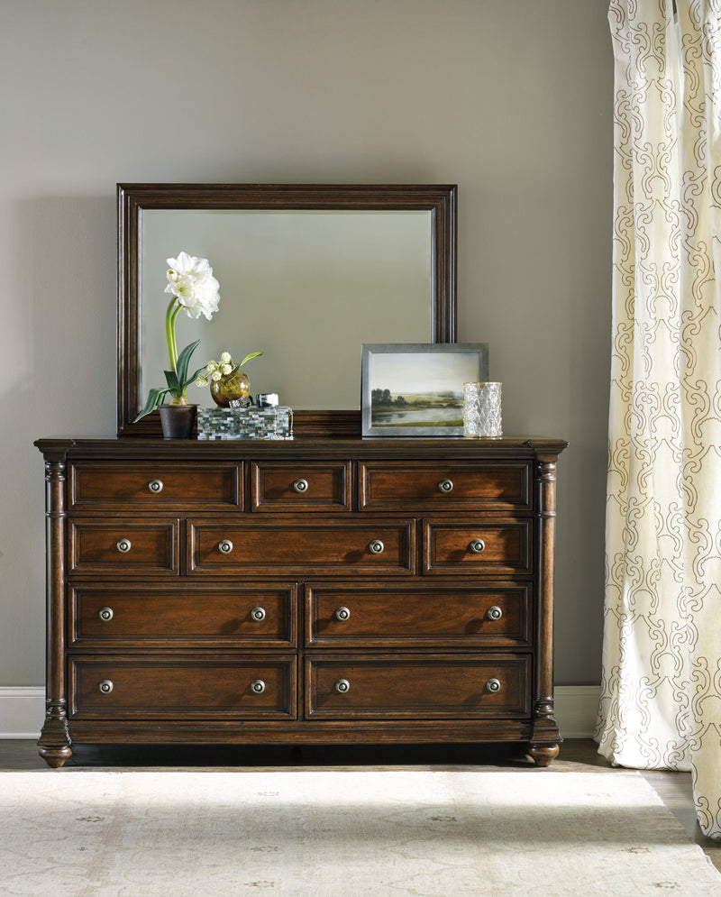 Leesburg - Landscape Mirror - Dark Brown