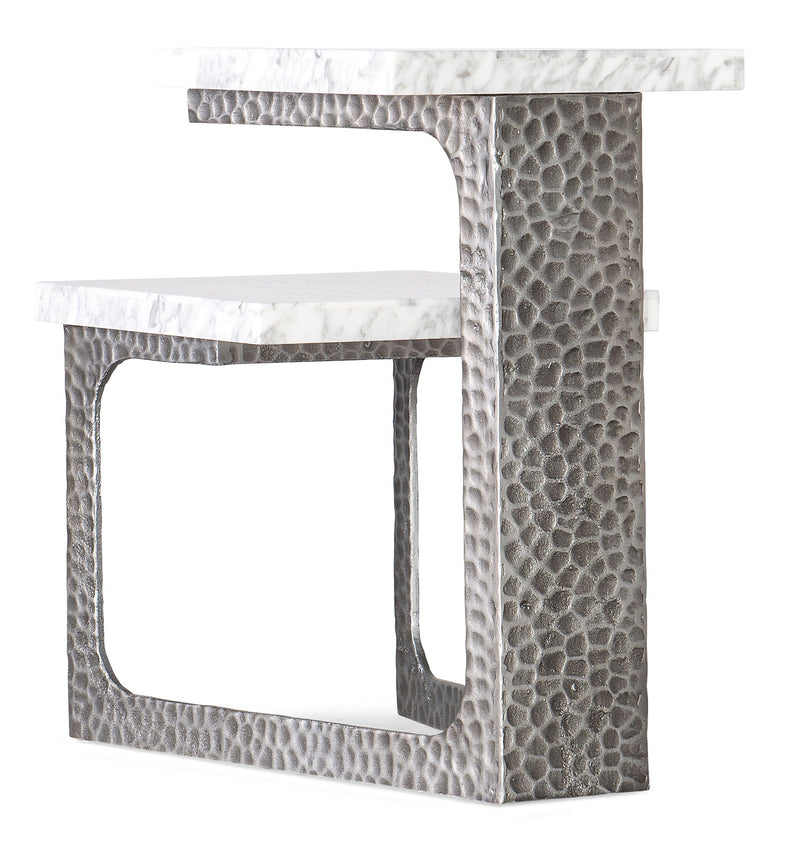 Melange - Georgie Side Table - Pearl Silver