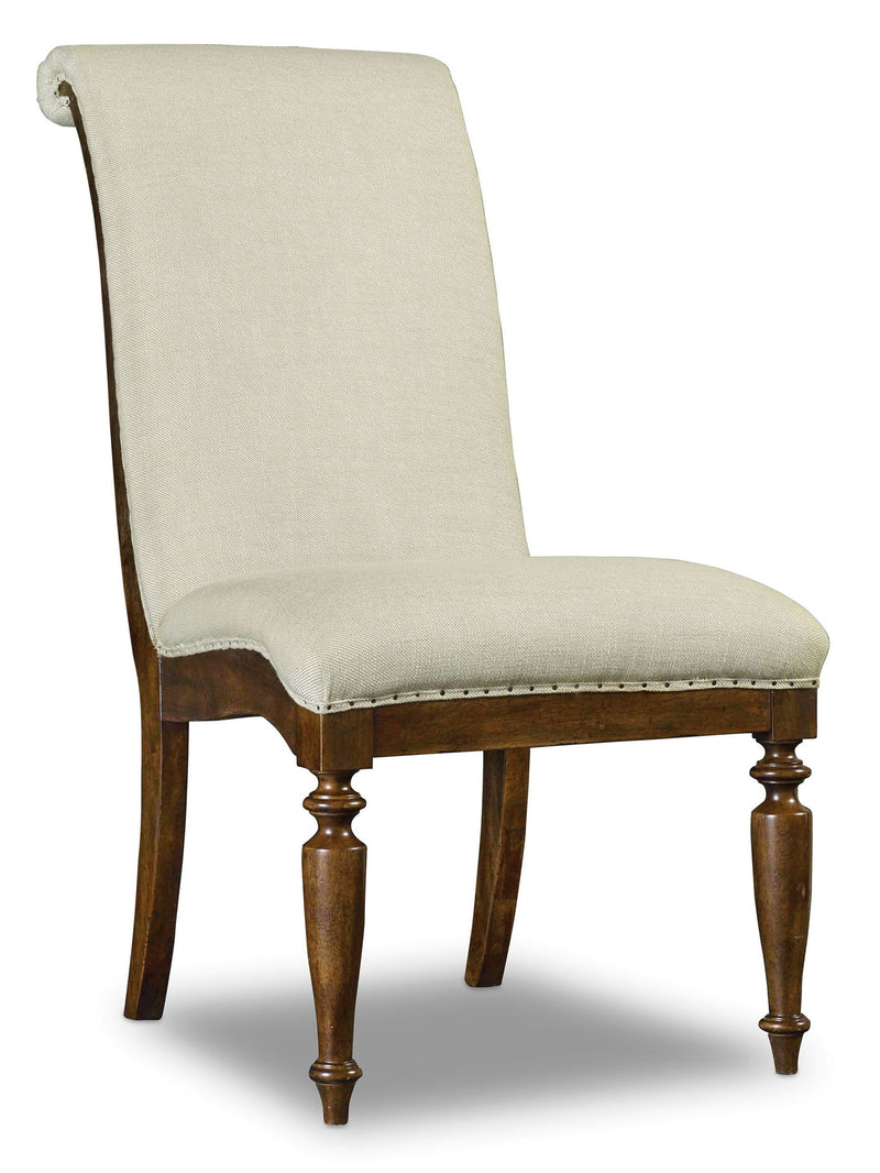 Archivist - Upholstered Side Chair - Beige / Dark Brown