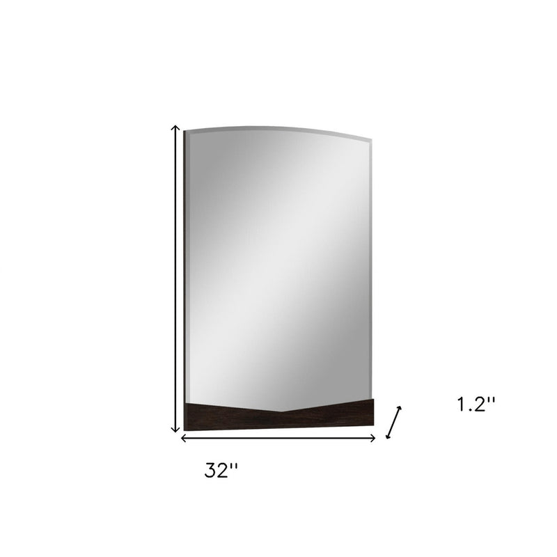43" Dark Brown Dresser Mirror