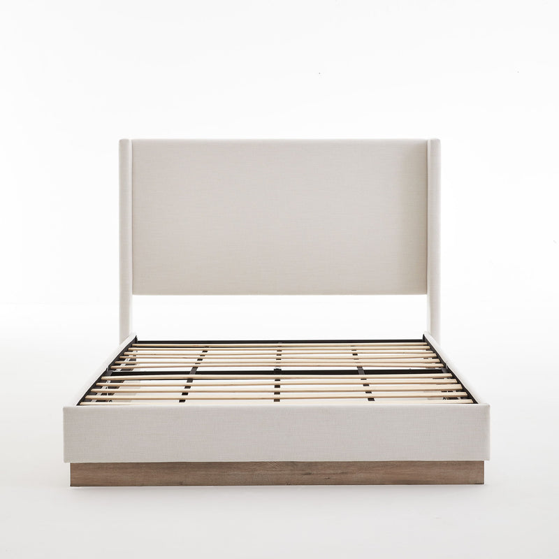 Hosford - Minimalist Upholstered Wingback Bed