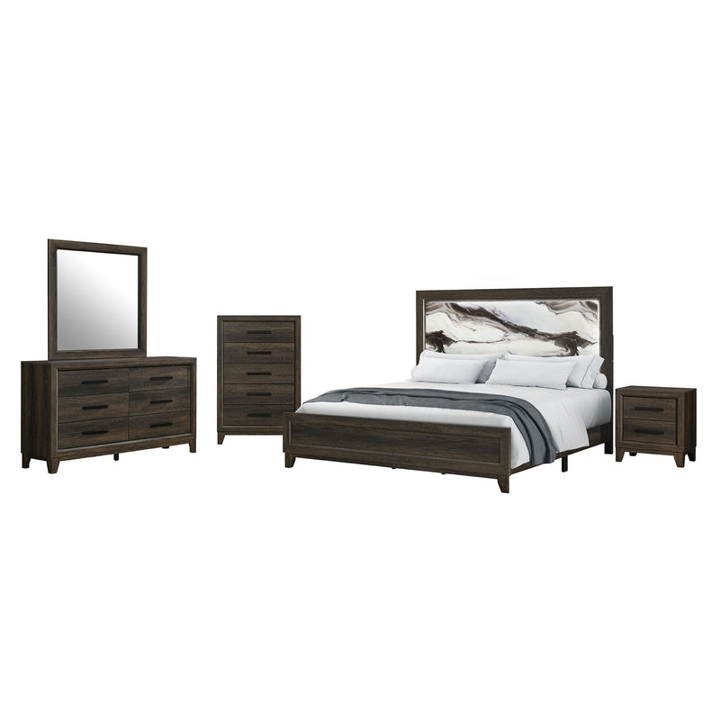 Harry - 5 Piece Bedroom Set With LED