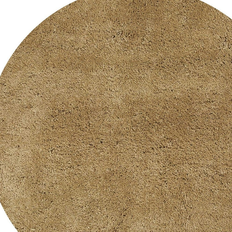 8' X 11' Gold Shag Hand Woven Area Rug