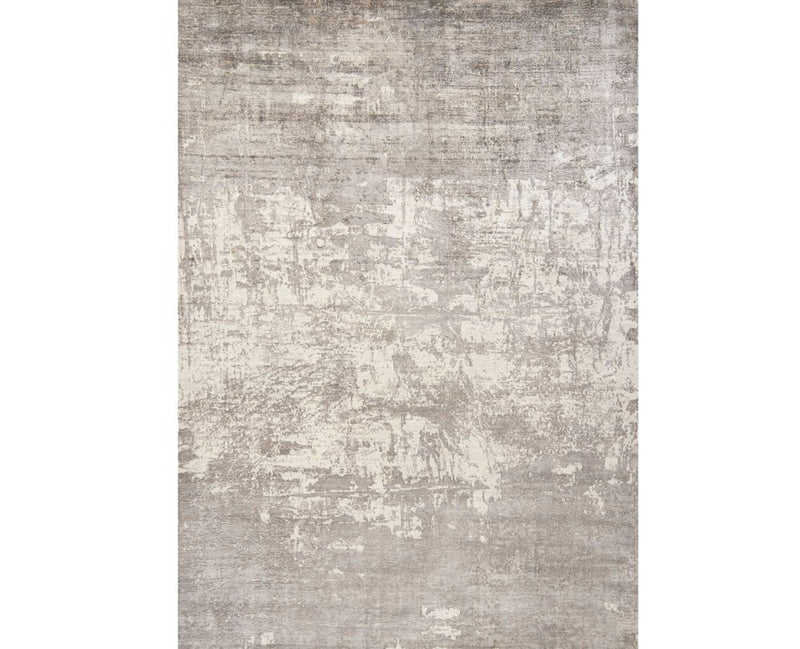 5' X 7' Beige And Ivory Abstract Hand Loomed Area Rug
