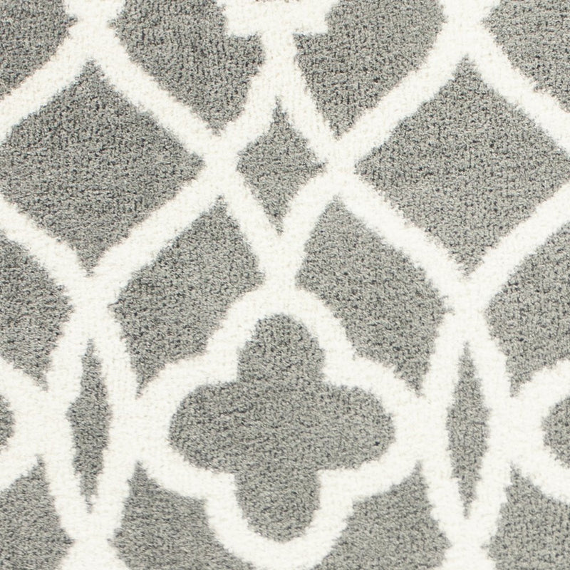 8' X 11' Gray And Ivory Ogee Area Rug