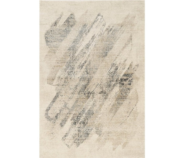 8' X 10' Gray And Ivory Abstract Area Rug