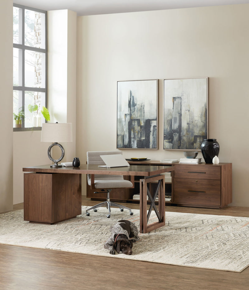 Home Office - Bunching Short Bookcase - Dark Brown