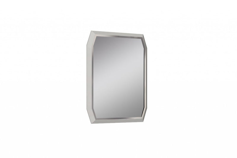 49" Taupe Abstract Glass Framed Accent Mirror