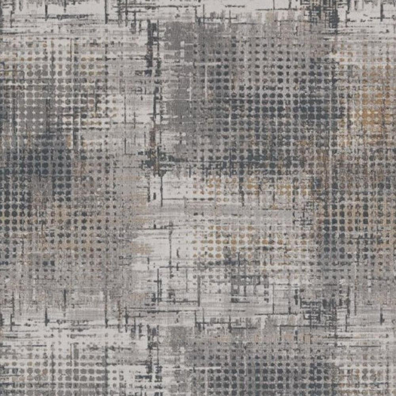 10' X 13' Ivory Navy and Gray Abstract Area Rug