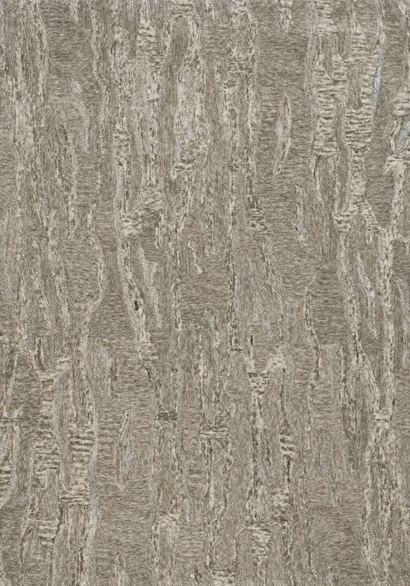 5' X 7' Sand And Gray Abstract Hand Tufted Area Rug