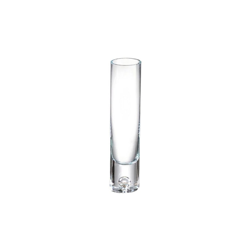 9" Clear Cylindrical Lead Free Crystal Bud Table Vase