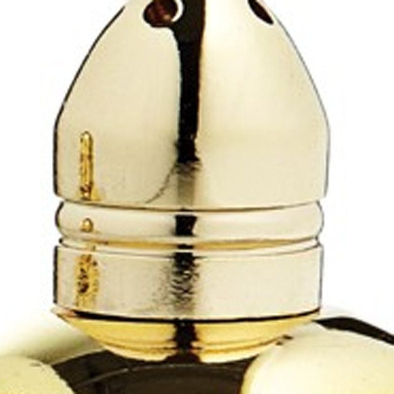 Set of Two Clear And Gold Crystal Pepper Shakers