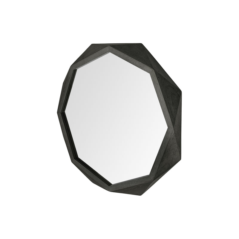 32" Brown Solid Wood Octagon Framed