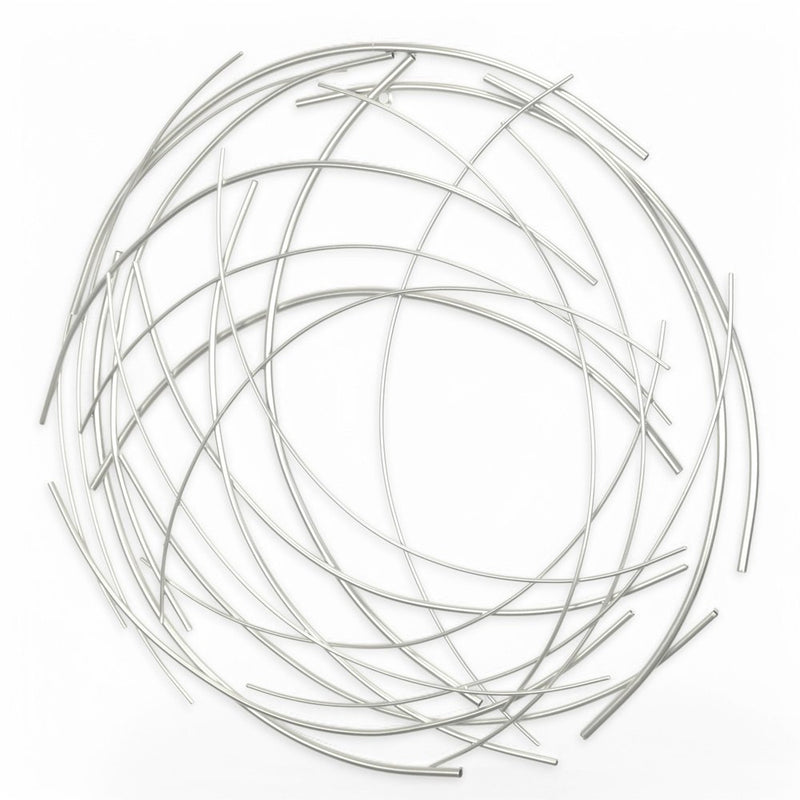26" X 26" Silver Metal Circle