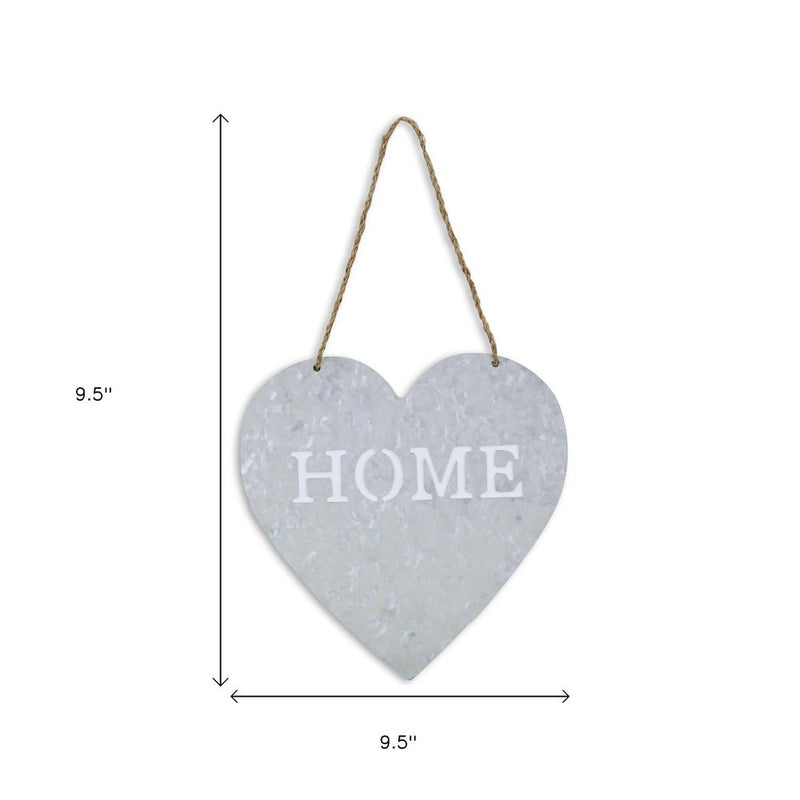 Home Gray Galvanized Cut Out Metal Wall Decor
