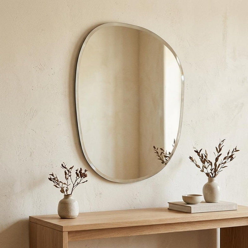 24" Abstract Unframed Accent Mirror