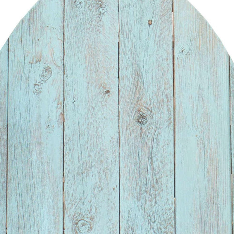 12" X 9" Turquoise Reclaimed Wood Egg Shaped Wall Decor