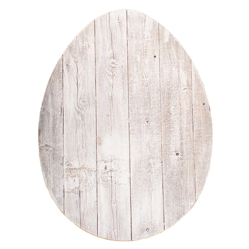 12" X 9" White Easter Solid Wood Hanging Dimensional Sculpture