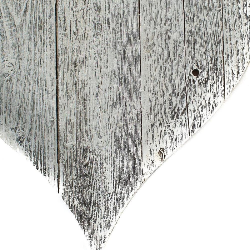 12" Whitewash Reclaimed Wood Heart Wall Decor