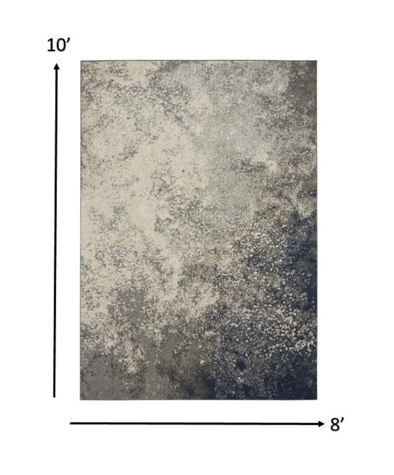 4' X 6' Gray And Ivory Abstract Area Rug