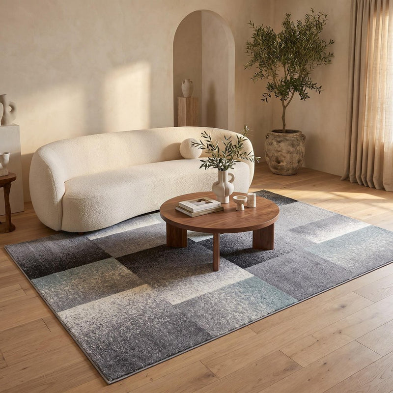 8' X 11' Gray Modern Geometric Area Rug