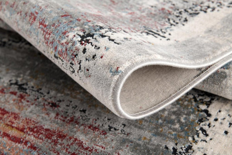 4' X 6' Gray Abstract Irregular Blocks Area Rug