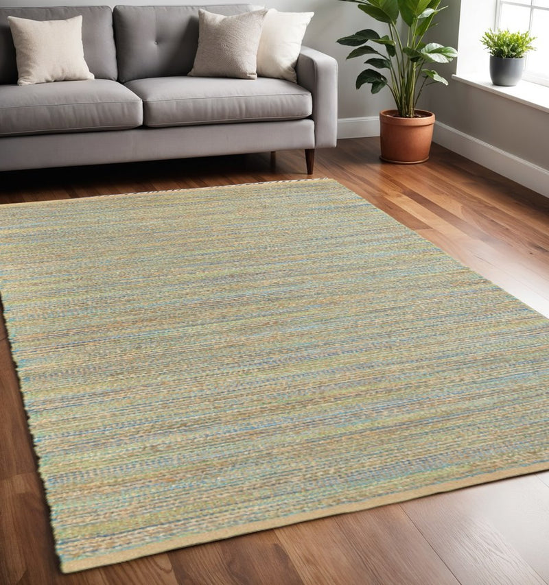 8' X 10' Multitoned Braided Jute Area Rug
