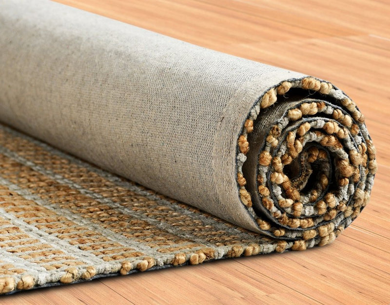 9' X 12' Natural Jute Hand Woven Area Rug