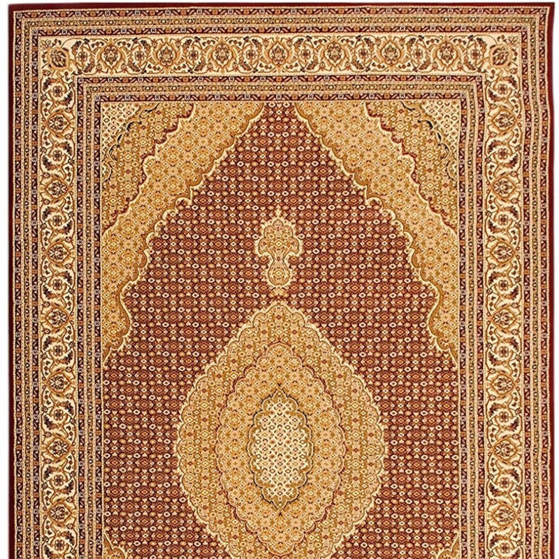 20' Red And Beige Oriental Runner Rug