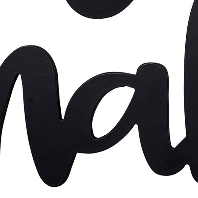 Black Metal Get Naked Wall Sign