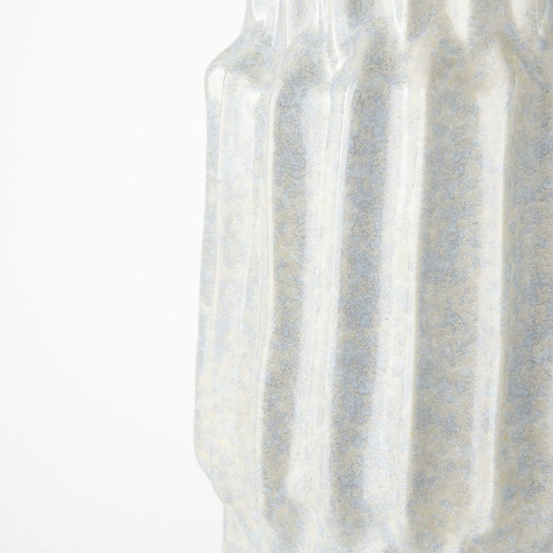 23" Gray Abstract Cylinder Ceramic Table Vase