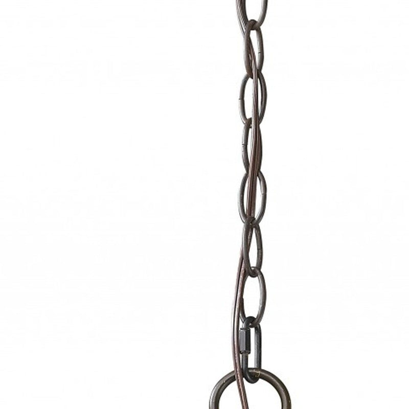 Aria 3-Light Oil-Rubbed Bronze Globe Pendant With Mother Of Pearl Accents