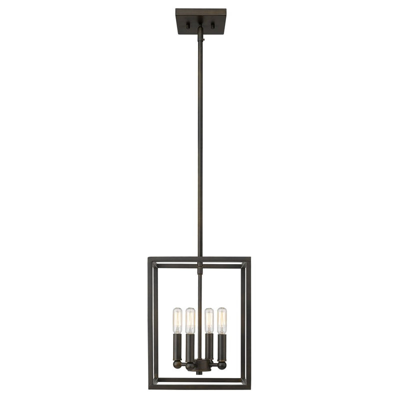 Black Metal Four Light Dimmable Ceiling Light